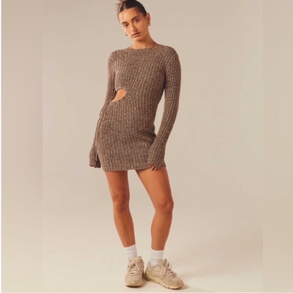 Peppermayo cutout knit sweater dress NWT